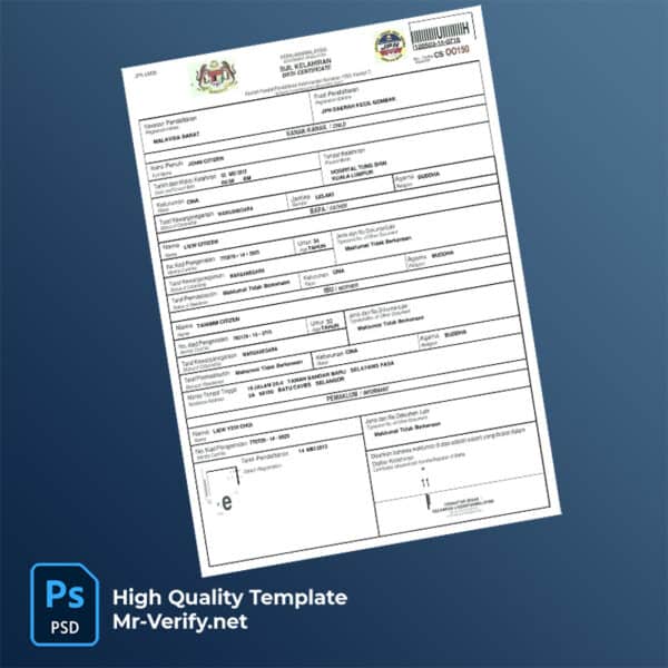 Malaysia-birth-certificate-word-and-pdf-template-mr-verify Malaysia birth certificate word and pdf template