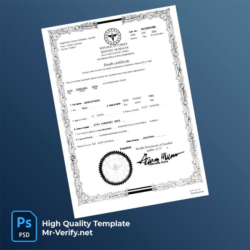 Turkey-death-certificate-word-and-pdf-template-mr-verify Turkey death certificate word and pdf template