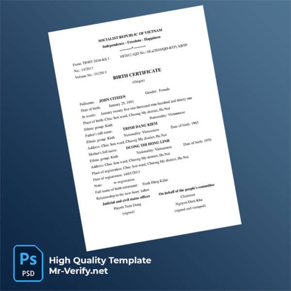 Vietnam-birth-certificate-word-and-pdf-template Vietnam birth certificate word and pdf template