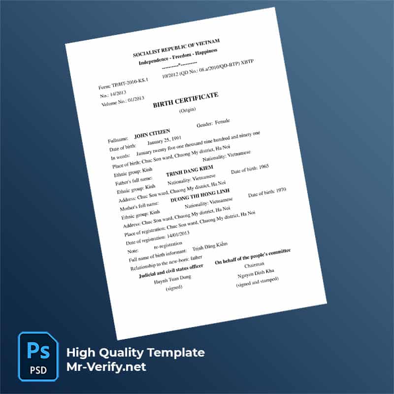 Vietnam-birth-certificate-word-and-pdf-template Vietnam birth certificate word and pdf template