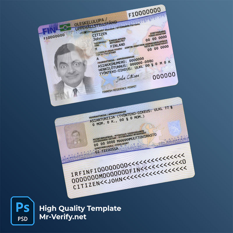 Finland-residence-permit Finland residence permit PSD template