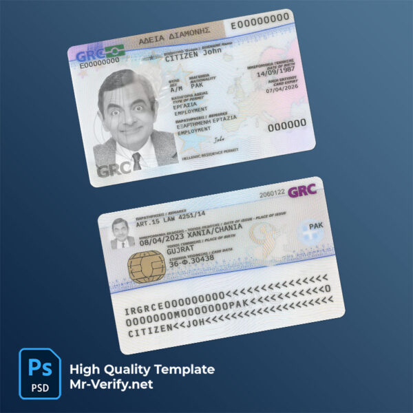 Greece-residence-permit-PSD-template Greece residence permit PSD template