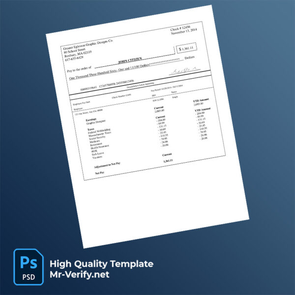 Greater Egleston Graphic Designs Co paycheck word and pdf template