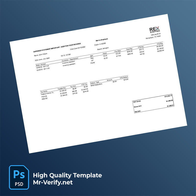 Rex-Staffing-earning-statement-word-and-pdf-template-m Rex Staffing earning statement word and pdf template