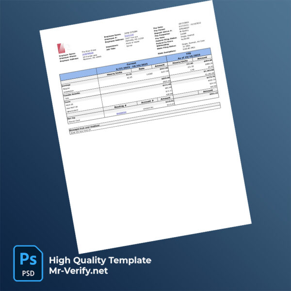 The Rose Group earning statement word and pdf template