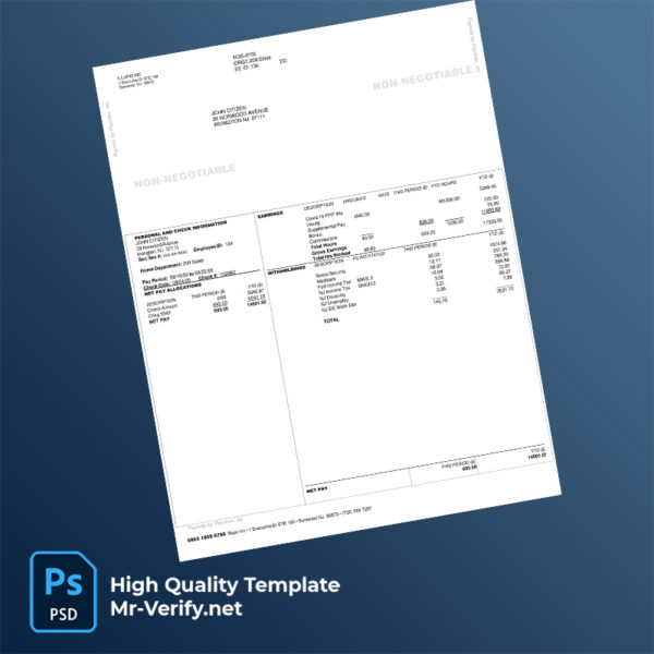 ILLUPO INC pay stub word and pdf template