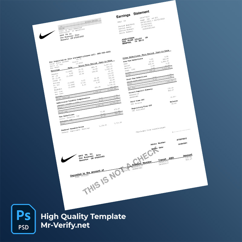 NIKE-TN-Inc-pay-stub-word-and-pdf-template-m NIKE TN Inc pay stub word and pdf template