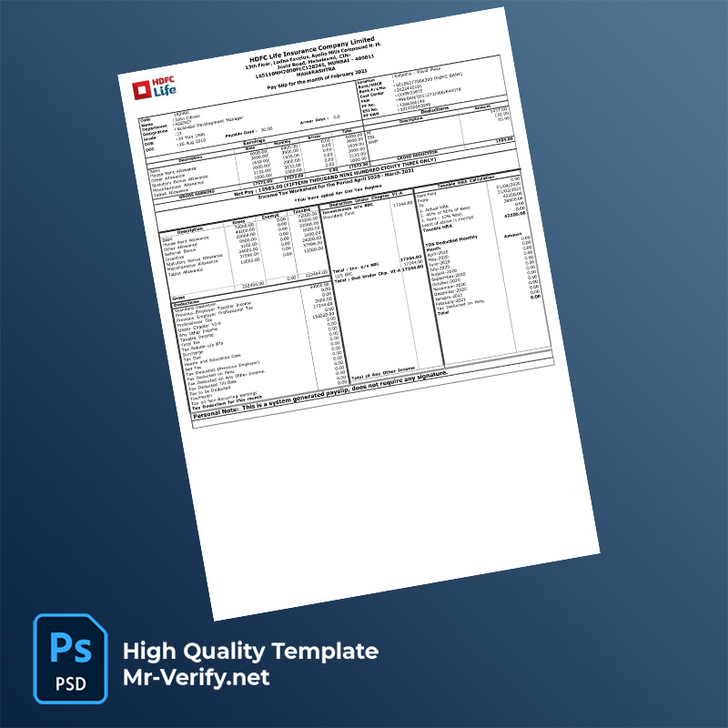 HDFC-Life-Insurance-Company-Limited-payslip-word-and-pdf-template-1 HDFC Life Insurance Company Limited payslip word and pdf template