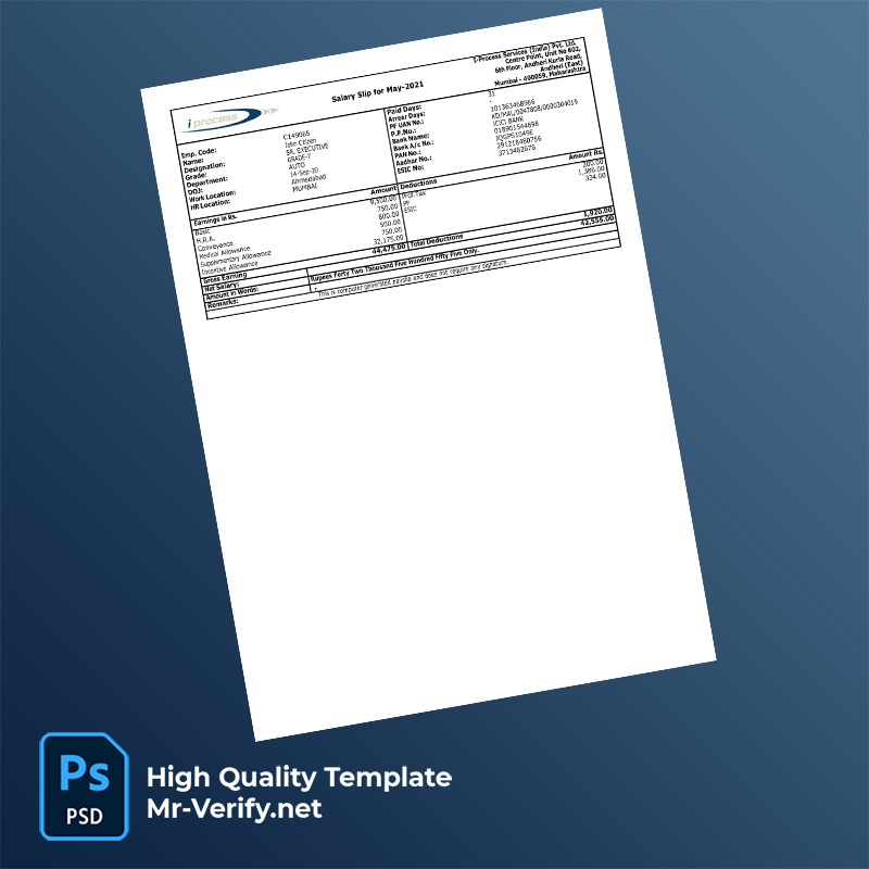 I-Process-Services-(India)-Pvt-Ltd-payslip-word-and-pdf-template-2 I-Process Services (India) Pvt Ltd payslip word and pdf template