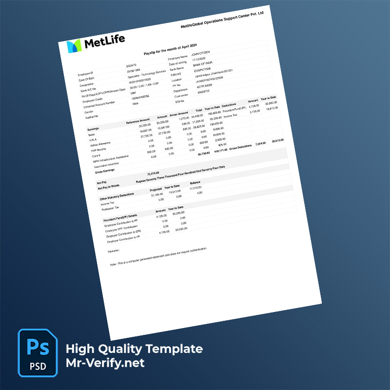 MetlifeGlobal-Operations-Support-Center-Pvt-Ltd-payslip-word-and-pdf-template-1 MetlifeGlobal Operations Support Center Pvt Ltd payslip word and pdf template