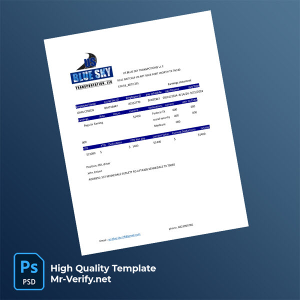 US-Blue-Sky-Transportation-LLC-earning-statement-word-and-pdf-template-1 US Blue Sky Transportation LLC earning statement word and pdf template