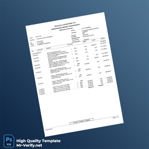 Bangladesh BankUltimus Bank Statement Template in Word and PDF formats Bangladesh BankUltimus Bank Statement Template in Word and PDF formats