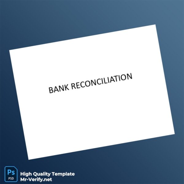 Bank Recon Template in Word and PDF formats