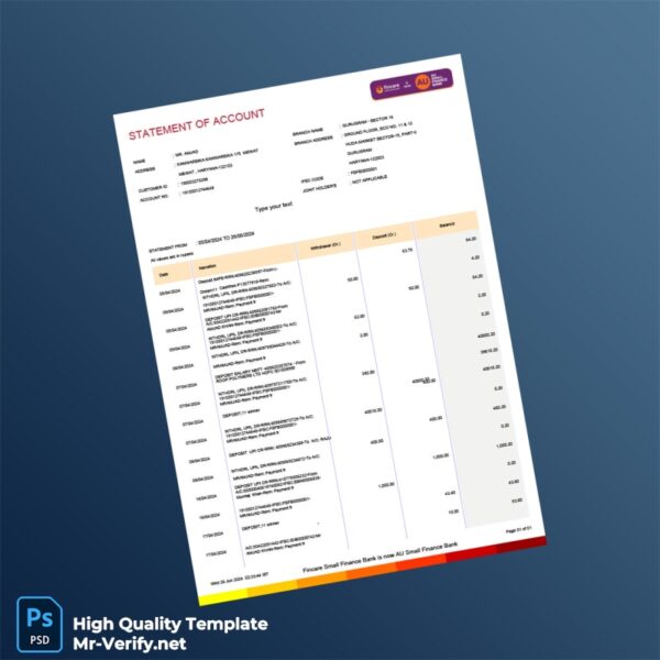 Bank Statement Template in Word and PDF formats Bank Statement Template in Word and PDF formats