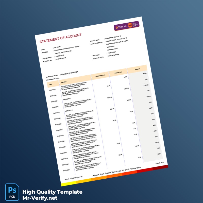 Bank Statement Template in Word and PDF formats page 14 Bank Statement Template in Word and PDF formats page 14