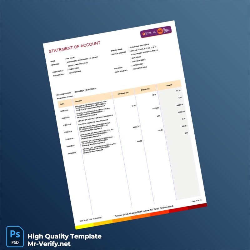 Bank Statement Template in Word and PDF formats page 7 Bank Statement Template in Word and PDF formats page 7