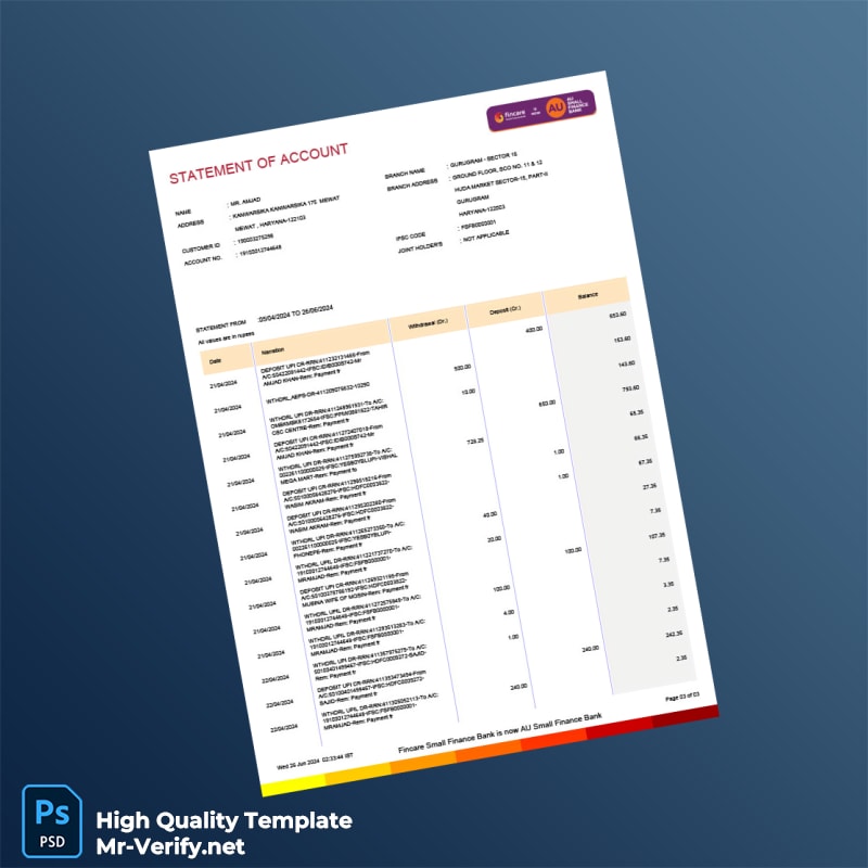 Bank Statement Template in Word and PDF formats page 9 Bank Statement Template in Word and PDF formats page 9