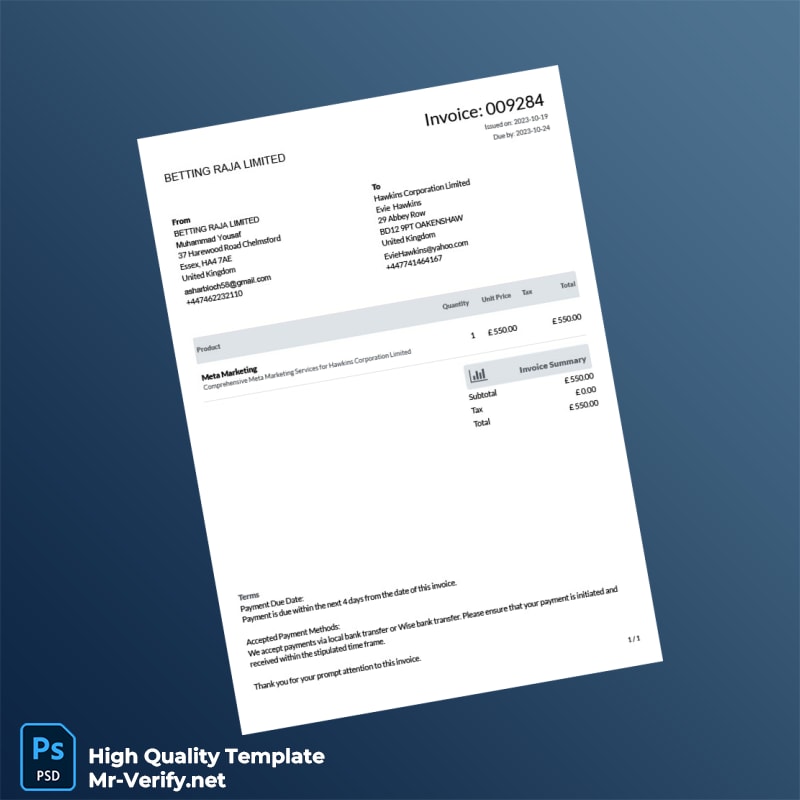 Bank Statement and Invoices Template in Word and PDF formats page 6 Bank Statement and Invoices Template in Word and PDF formats page 6