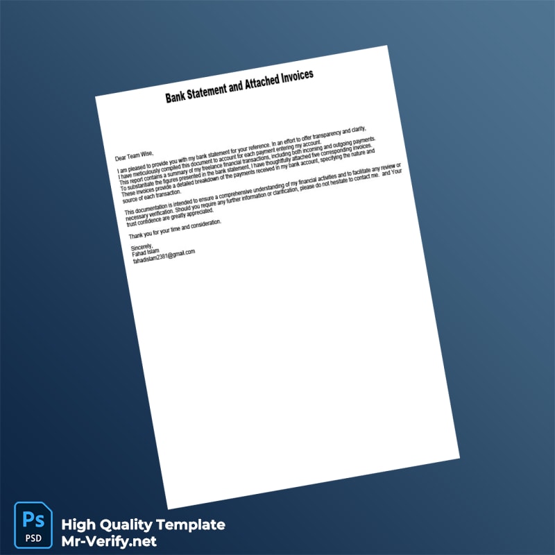 Bank Statement and Invoices Template in Word and PDF formats Bank Statement and Invoices Template in Word and PDF formats