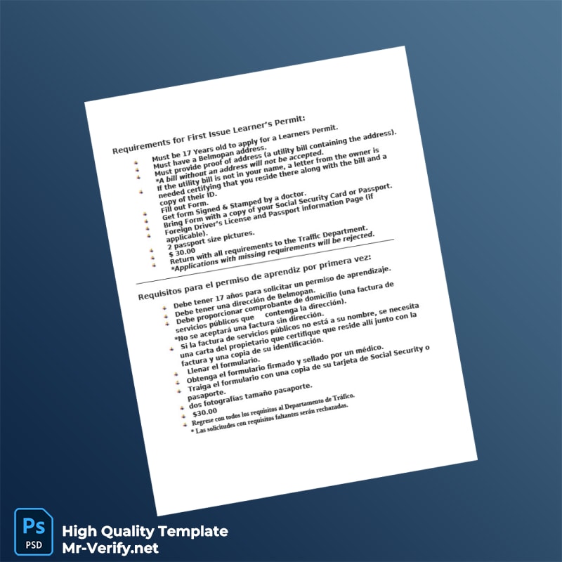 Belize Editable Application For Permit Template in Word and PDF formats page 2 Belize Editable Application For Permit Template in Word and PDF formats page 2