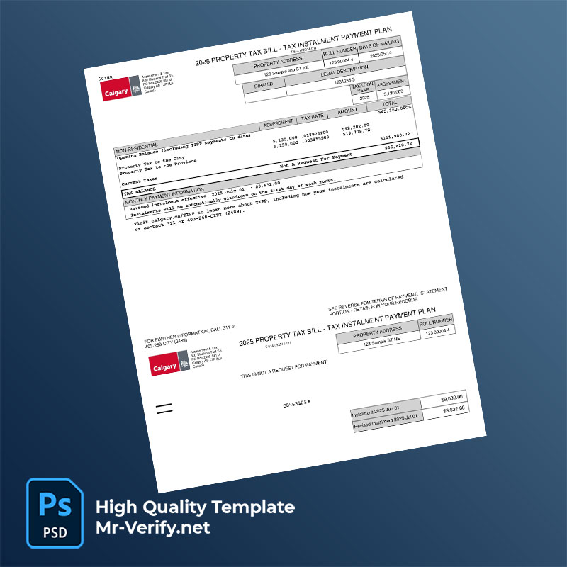 Canada-City-of-Calgary-Editable-Property-Tax-Bill-Template-in-Word-and-PDF-formats-mrverify Canada City of Calgary Editable Property Tax Bill Template in Word and PDF formats