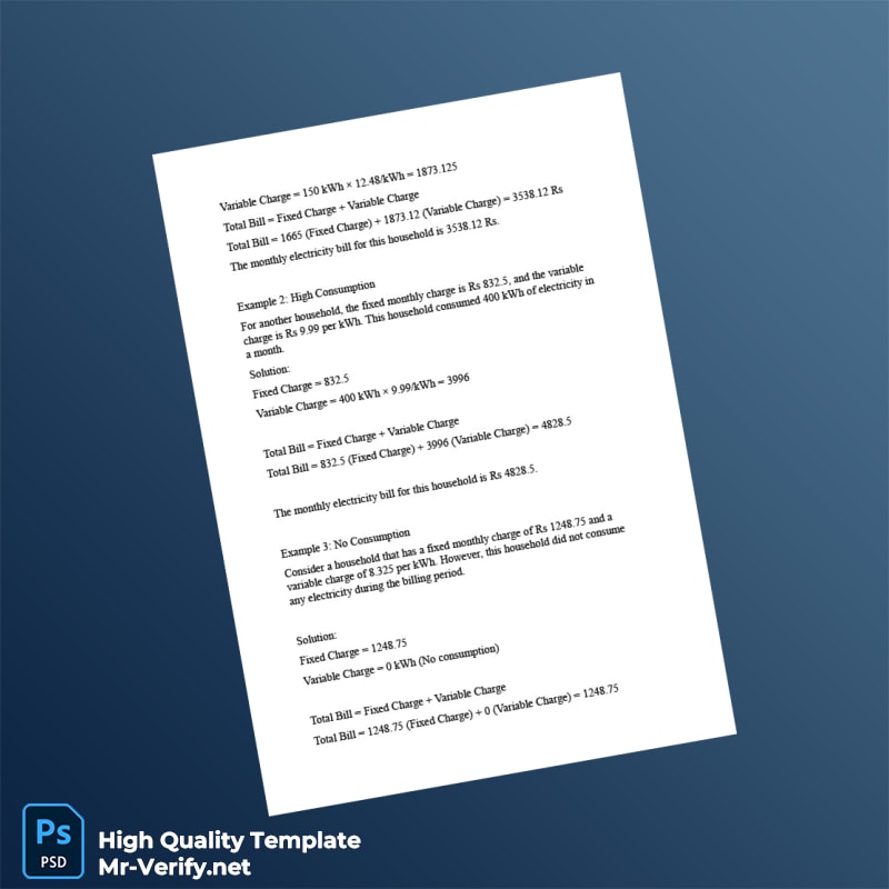Editable Electricity Bill Template in Word and PDF formats page 6 Editable Electricity Bill Template in Word and PDF formats page 6