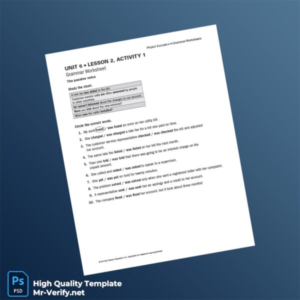 Editable Grammar Worksheet Template in Word and PDF formats Editable Grammar Worksheet Template in Word and PDF formats