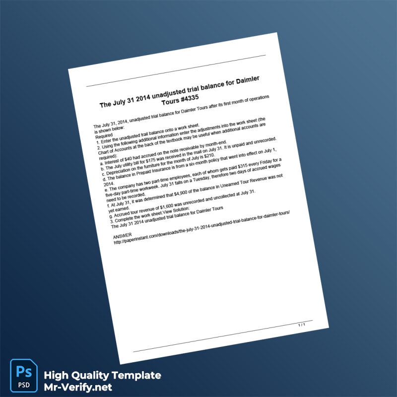 Editable Unadjusted Trial Balance Template in Word and PDF formats Editable Unadjusted Trial Balance Template in Word and PDF formats