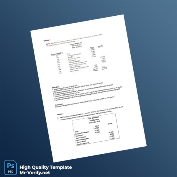 Germany ABC Graphics Editable Adjusting Entries Template in Word and PDF formats Germany ABC Graphics Editable Adjusting Entries Template in Word and PDF formats