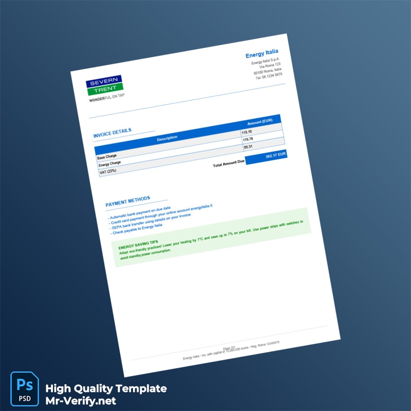 Germany Energy Italia Editable Electricity Bill Template in Word and PDF formats page 3 Germany Energy Italia Editable Electricity Bill Template in Word and PDF formats page 3