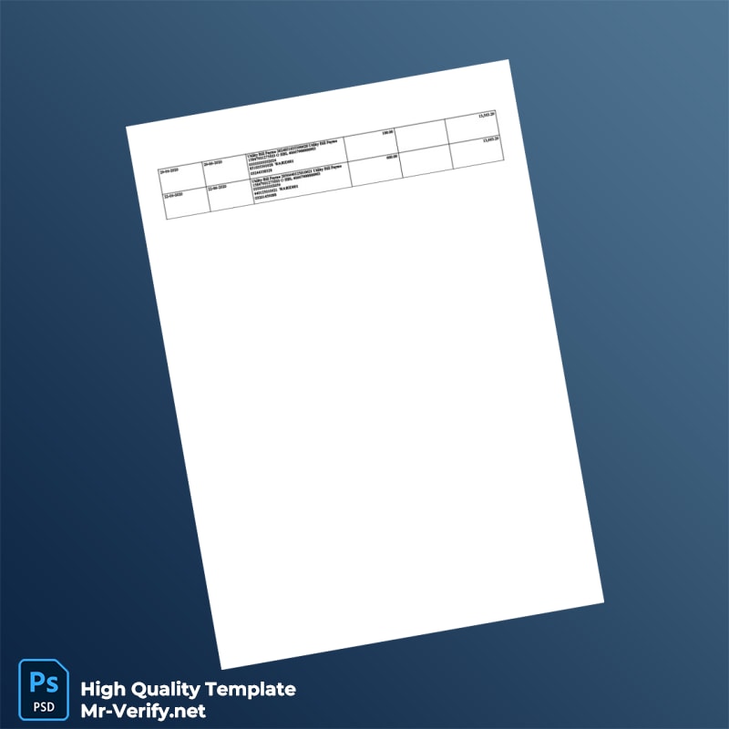 Germany Wirecard Bank Editable Bank Statement Template in Word and PDF formats page 2 Germany Wirecard Bank Editable Bank Statement Template in Word and PDF formats page 2