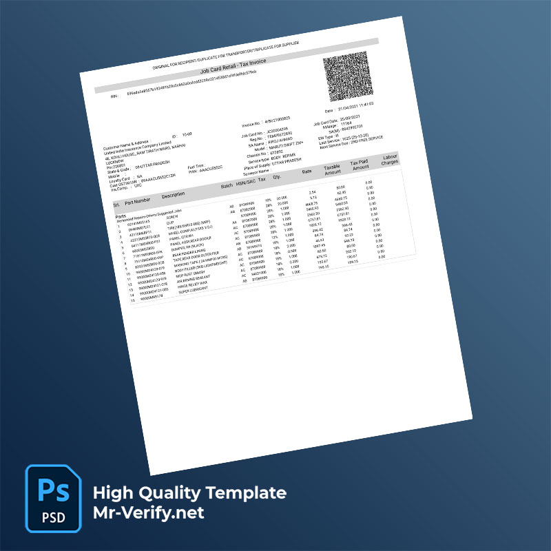 India-Anand-Motors-Agencies-Ltd-Editable-Body-Repair-Tax-Invoice-Template-in-Word-and-PDF-formats-mrverify India Anand Motors Agencies Ltd Editable Body Repair Tax Invoice Template in Word and PDF formats