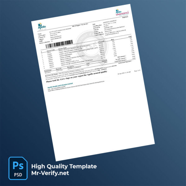 India-Apollo-Diagnostics-Chennai-Editable-Medical-Bill-Template-in-Word-and-PDF-formats-mrverify India Apollo Diagnostics Chennai Editable Medical Bill Template in Word and PDF formats