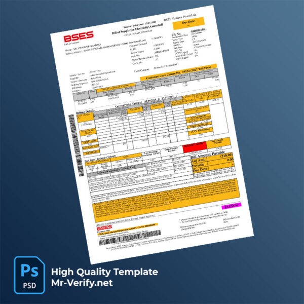 India-BSES-Yamuna-Power-Ltd-Editable-Electricity-Bill-Template-in-Word-and-PDF-formats-mrverify India BSES Yamuna Power Ltd Editable Electricity Bill Template in Word and PDF formats