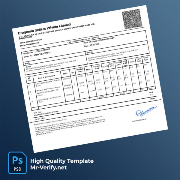 India-Drogheria-Sellers-Private-Limited-Editable-Tax-Invoice-Template-in-Word-and-PDF-formats-mrverify India Drogheria Sellers Private Limited Editable Tax Invoice Template in Word and PDF formats