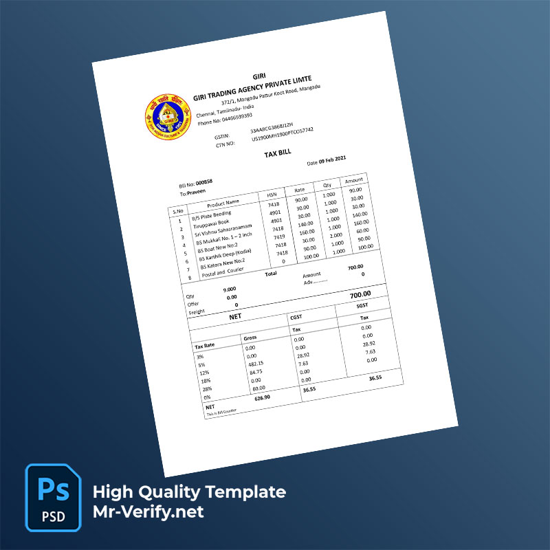 India-Giri-Trading-Agency-Private-Limited-Editable-Tax-Bill-Template-in-Word-and-PDF-formats-mrverify India Giri Trading Agency Private Limited Editable Tax Bill Template in Word and PDF formats
