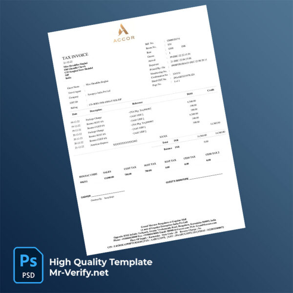 India-Grand-Mercure-Bengaluru-at-Gopalan-Mall-Editable-Hotel-Bill-Template-in-Word-and-PDF-formats-mrverify India Grand Mercure Bengaluru at Gopalan Mall Editable Hotel Bill Template in Word and PDF formats