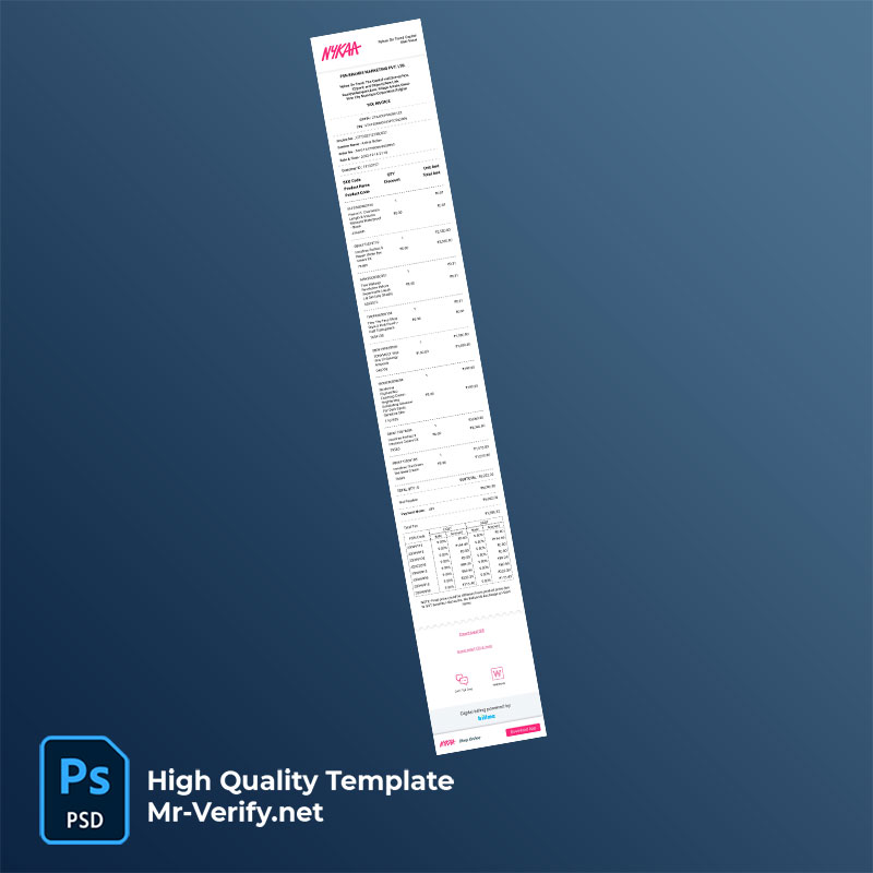 India-Nykaa-On-Trend-Capital-Mall-Editable-Tax-Invoice-Template-in-Word-and-PDF-formats-mrverify India Nykaa On Trend Capital Mall Editable Tax Invoice Template in Word and PDF formats