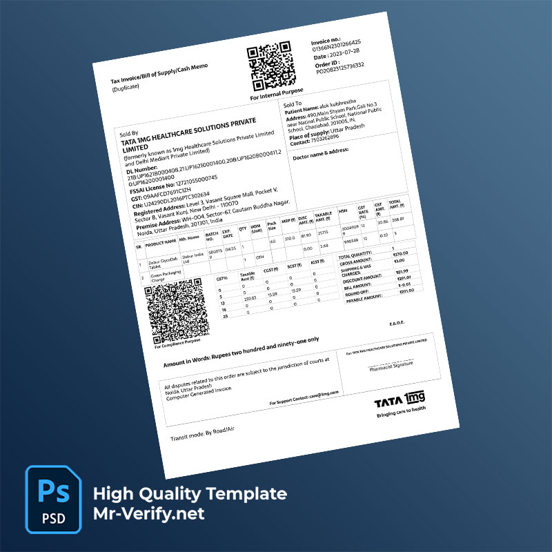 India-TATA-1MG-Healthcare-Solutions-Private-Limited-Editable-Tax-Invoice-Template-in-Word-and-PDF-formats-mrverify India TATA 1MG Healthcare Solutions Private Limited Editable Tax Invoice Template in Word and PDF formats