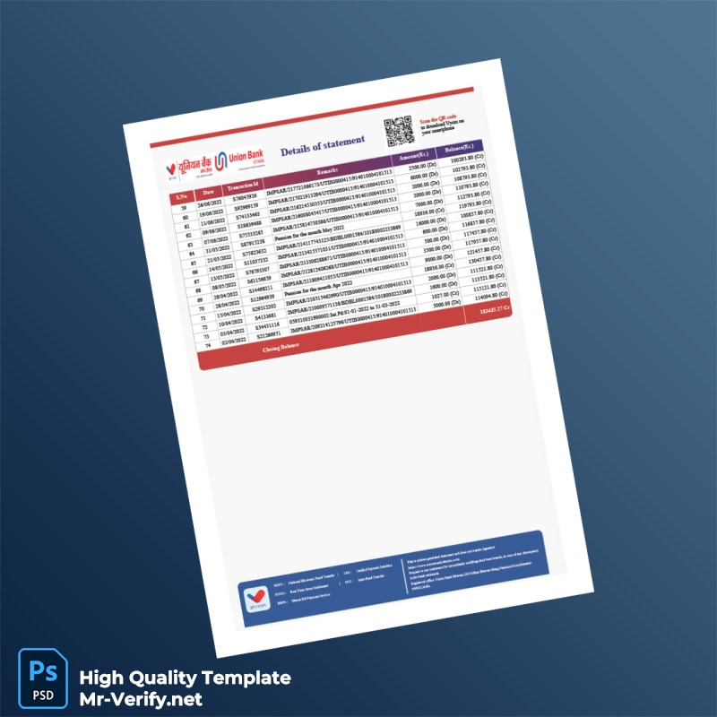 India Andhra Bank Statement Template in Word and PDF formats page 4 India Andhra Bank Statement Template in Word and PDF formats page 4