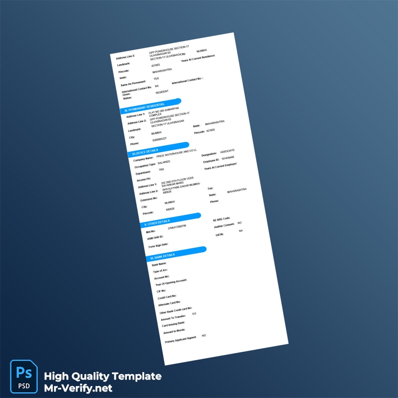 India Editable Application Form Template in Word and PDF formats page 2 India Editable Application Form Template in Word and PDF formats page 2