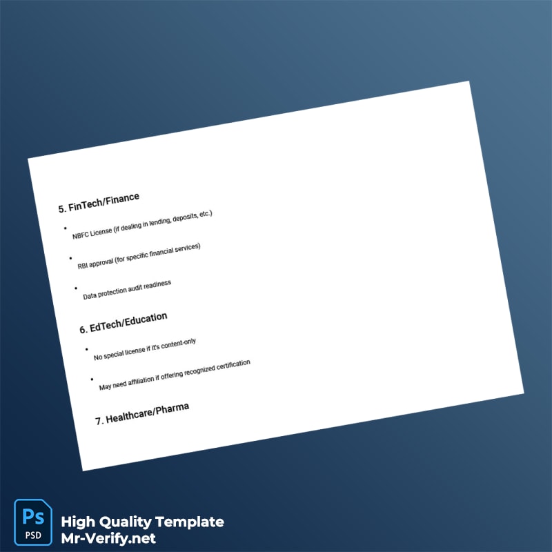India Editable Company Registration Document Template in Word and PDF formats page 5 India Editable Company Registration Document Template in Word and PDF formats page 5