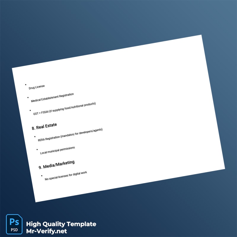 India Editable Company Registration Document Template in Word and PDF formats page 6 India Editable Company Registration Document Template in Word and PDF formats page 6