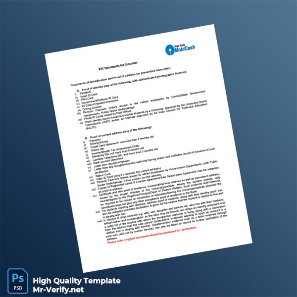 India Editable KYC Document Template in Word and PDF formats India Editable KYC Document Template in Word and PDF formats
