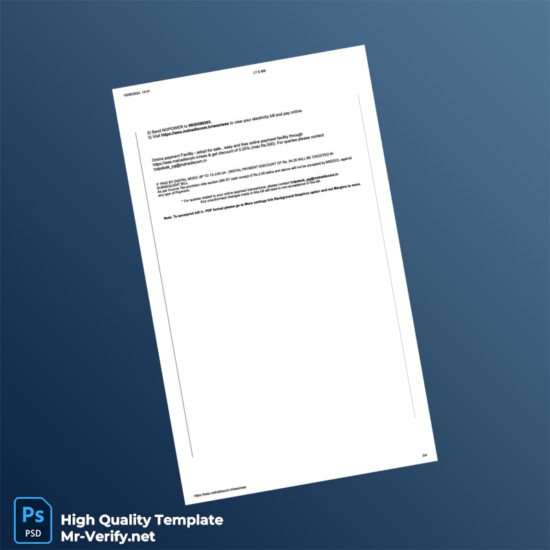 India Maharashtra State Electricity Distribution Co Ltd Editable Electricity Bill Template in Word and PDF formats page 3 India Maharashtra State Electricity Distribution Co Ltd Editable Electricity Bill Template in Word and PDF formats page 3