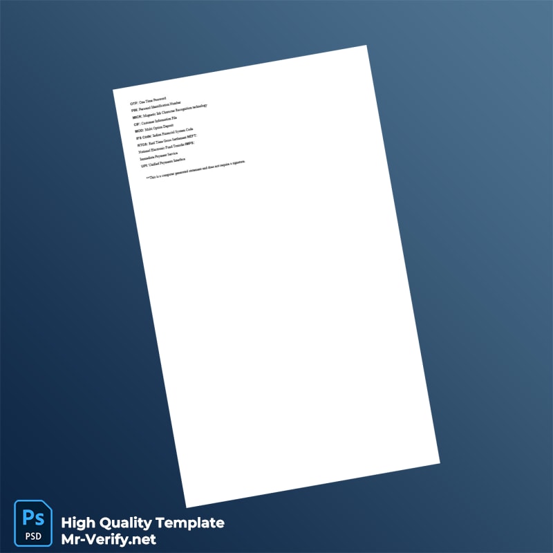 India Pole Chaitanya Bank Statement Template in Word and PDF formats page 2 India Pole Chaitanya Bank Statement Template in Word and PDF formats page 2