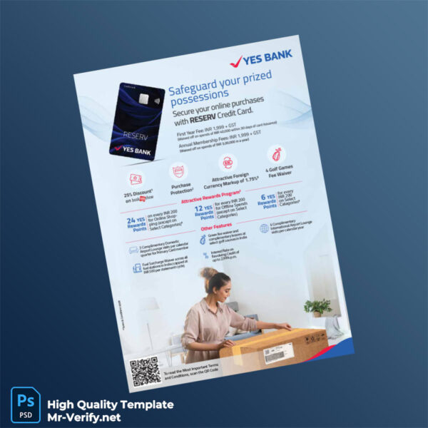 India YES BANK Editable Credit Card One Pager Template in Word and PDF formats India YES BANK Editable Credit Card One Pager Template in Word and PDF formats