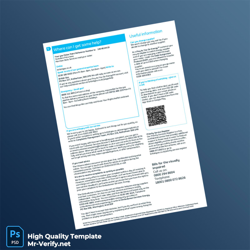 Kazakhstan British Gas Editable Utility Bill Template in Word and PDF formats page 3 Kazakhstan British Gas Editable Utility Bill Template in Word and PDF formats page 3