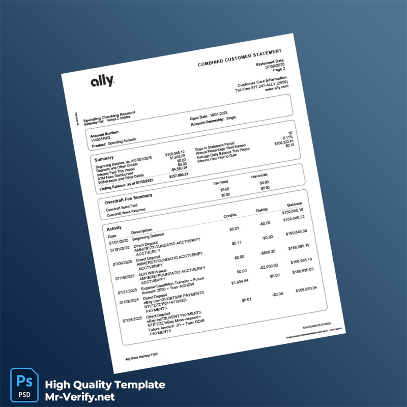 Kenya Ally Bank Statement Template in Word and PDF formats page 2 Kenya Ally Bank Statement Template in Word and PDF formats page 2