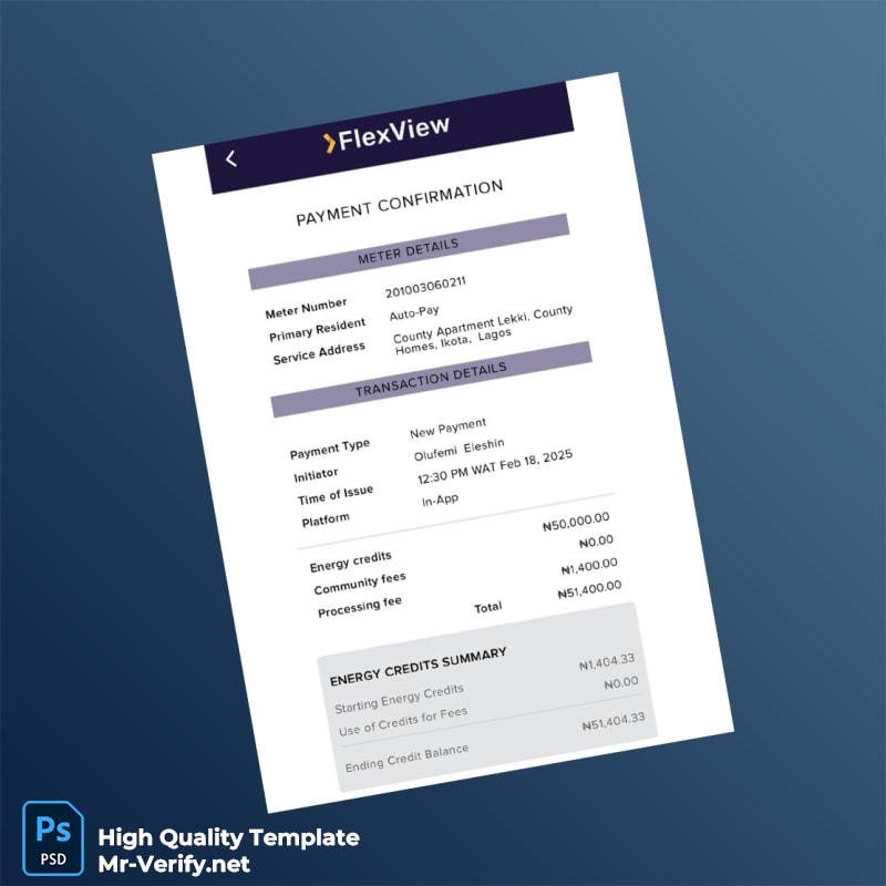 Nigeria Editable Utility Bill Template in Word and PDF formats page 2 Nigeria Editable Utility Bill Template in Word and PDF formats page 2